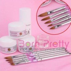 Acrylic Kit with Brushes, Powders, and Liquid