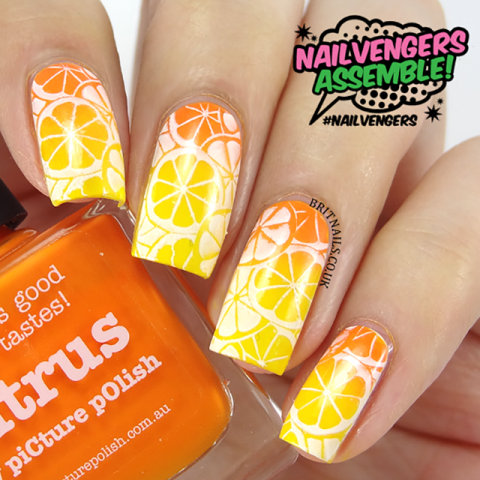 Tequila Sunrise Summer Treats Nails by Brit Nails
