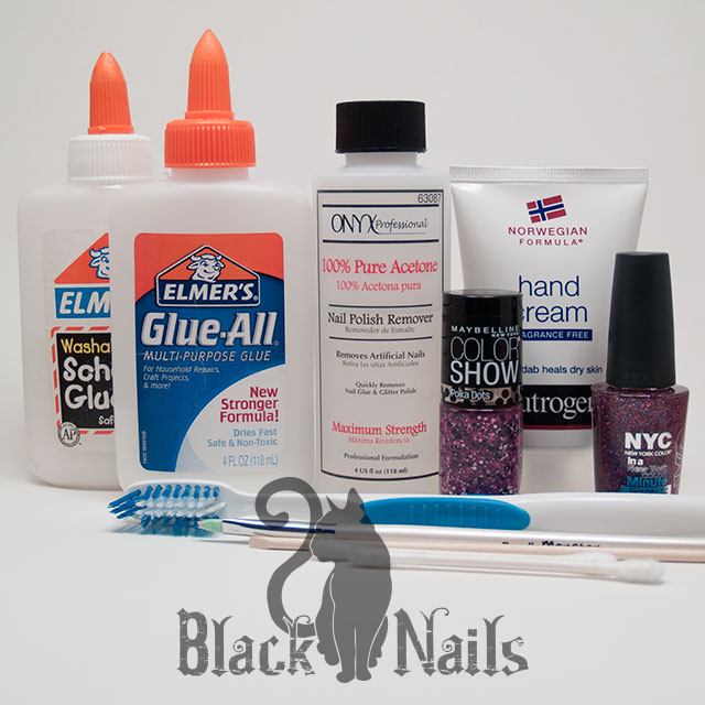 White PVA Glue Glitter Removal Supplies