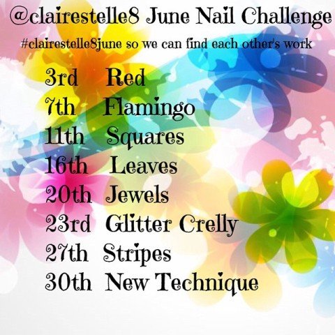 Clairestelle8 June Nail Challenge