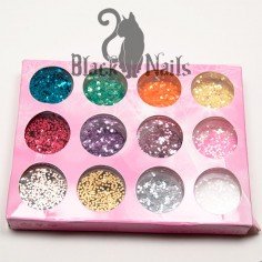 Color Palette Hex Glitter for Nail Art