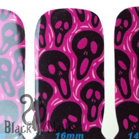 OMG Nail Strips Pink Scream Product Close Up