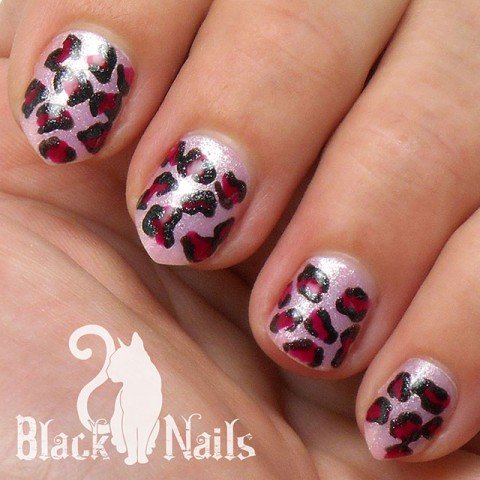 Part Pointed Pink Leopard Print