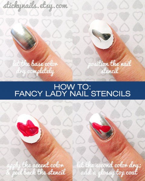 Fancy Lady Nail Art Stencils by Sticky Nails