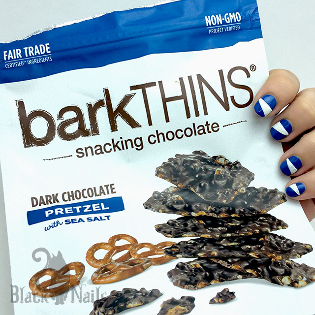 barkTHINS Dark Chocolate Pretzel & My Nails